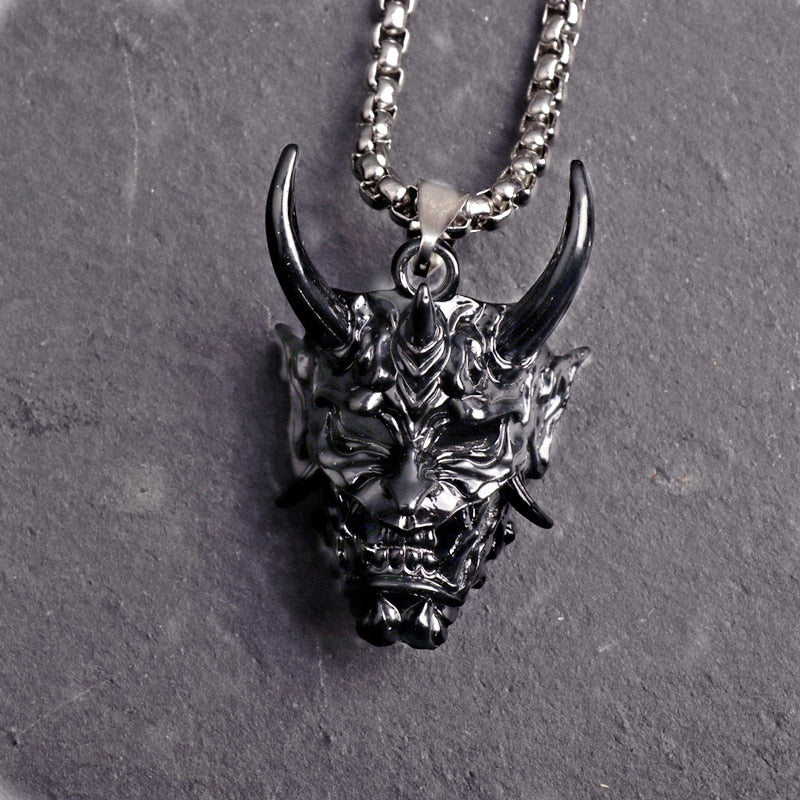 Punk Ghost Skull Mask Pendant Necklace Cool Men&