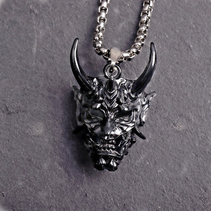 Punk Ghost Skull Mask Pendant Necklace Cool Men&