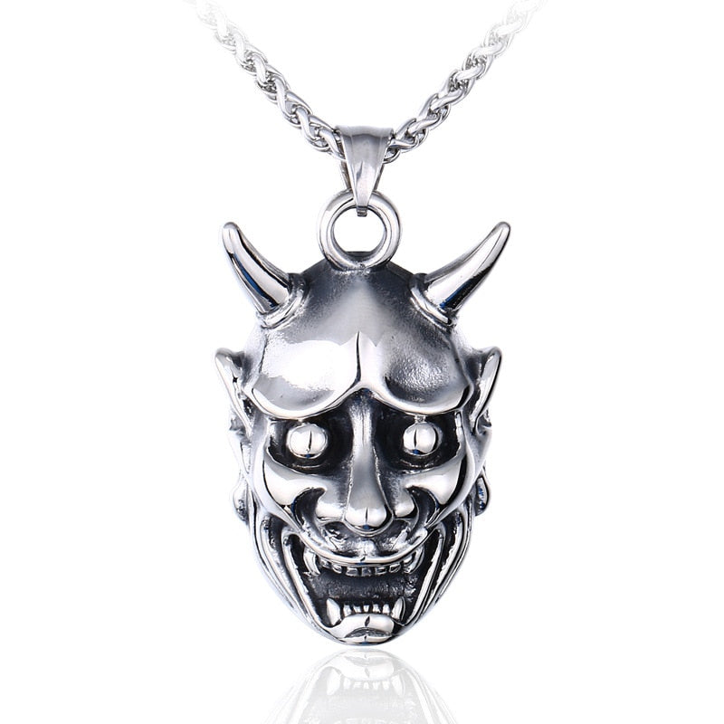 Punk Ghost Skull Mask Pendant Necklace Cool Men&