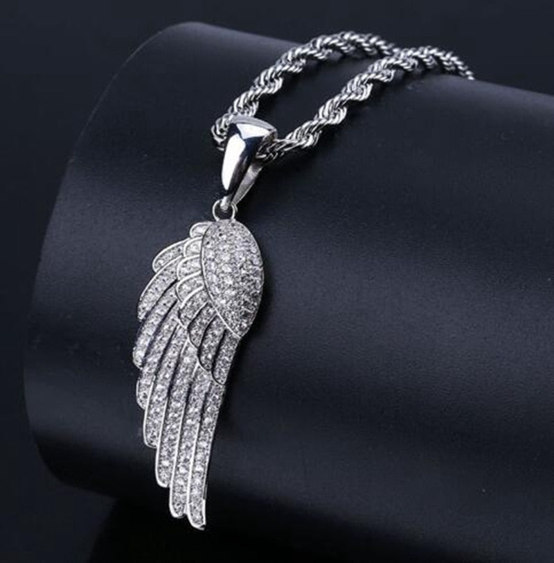 Hip Hop Fierce Shark Inlaid Zircon Pendant Charm Trend Necklace