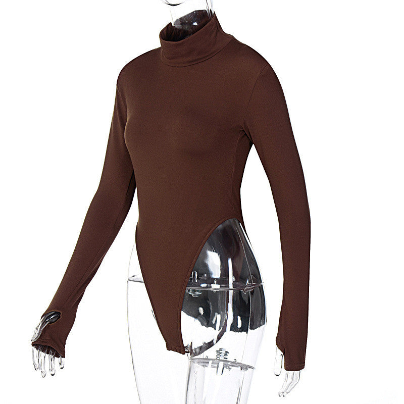 2022 Jumpsuits Women Rompers Sexy Club Hollow Out Backless Bodysuits Casual Long Sleeve Solid Slim