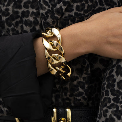 Hip Hop Thick Link Chain Bracelet Women&