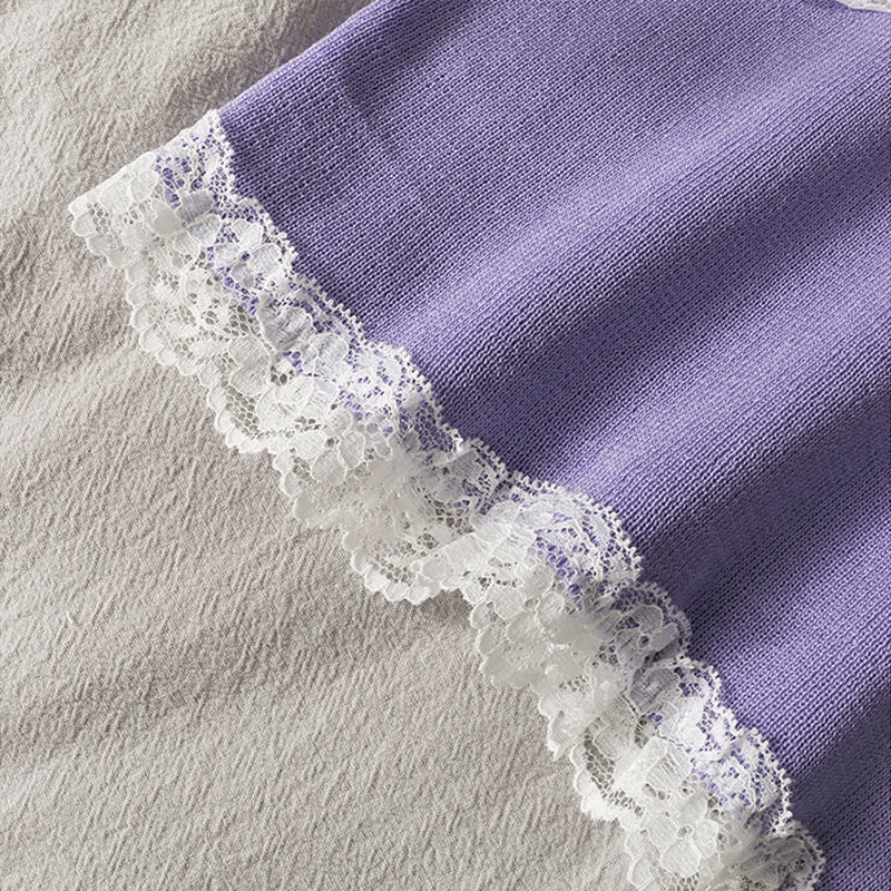 Lace Cami Y2k Tank Top Female V Neck Sleeveless Sexy Blouse Cropped Camisole Knitwear
