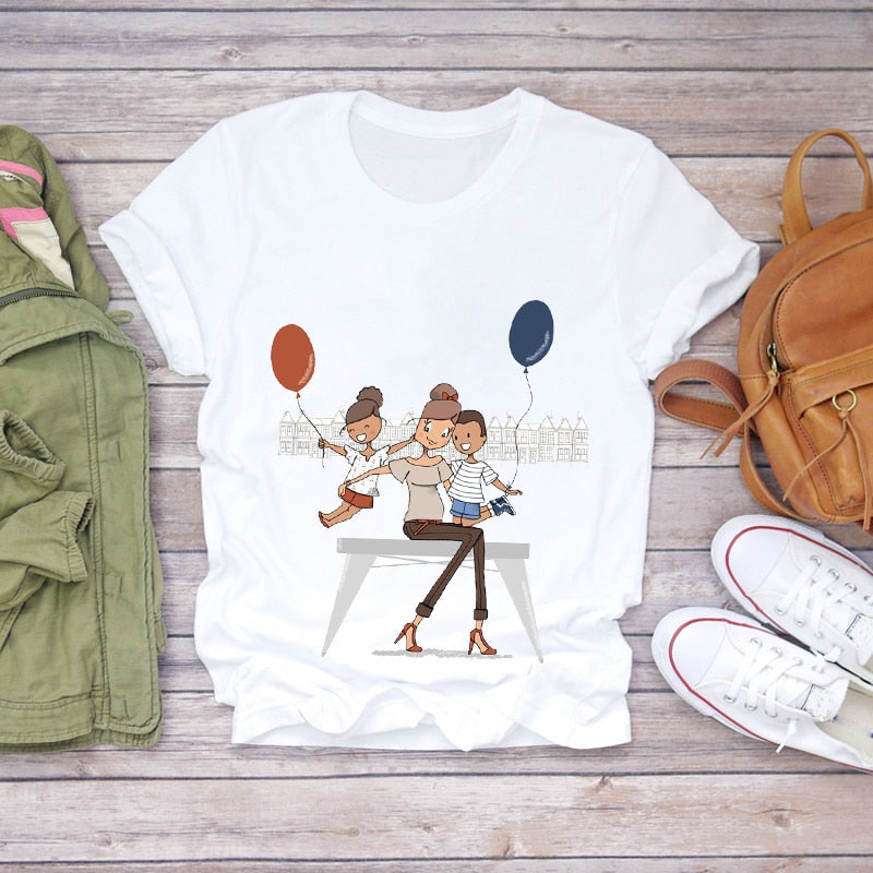 Dream Feather Print Summer Short Sleeve T-Shirts Top Graphic Plue Size