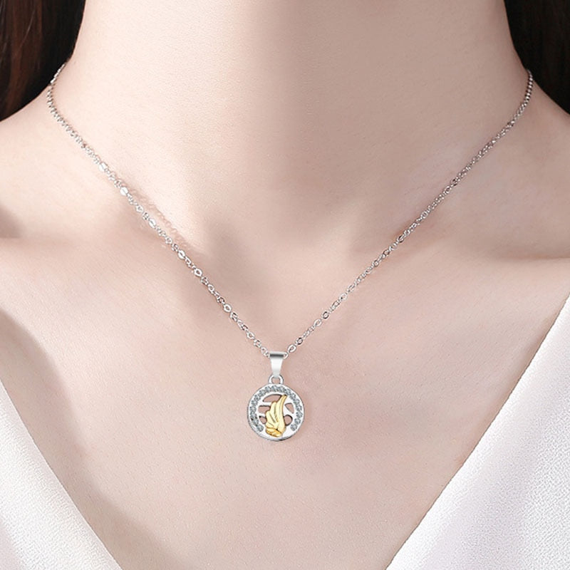 Sun Moon Wing Couple Necklace Magnet Attract Simple Fashion Valentine&