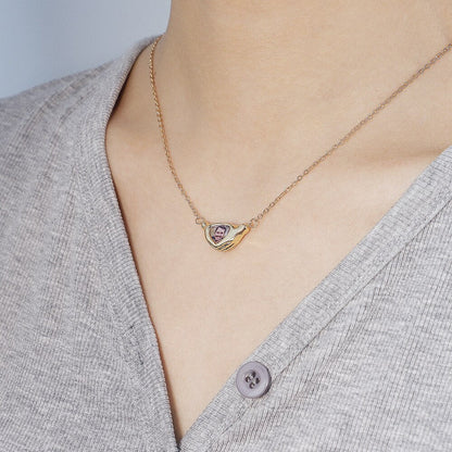 Heart Shaped Pendant Copper Personalized Colorful Baby Children&