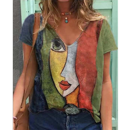 V Neck Tshirt Women&