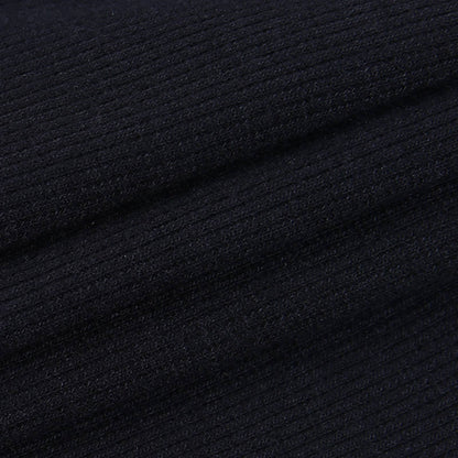 Sexy Hollow Out Slim Fit Long Sleeve Casual Round Neck Shirt Solid Black Tops T Shirt