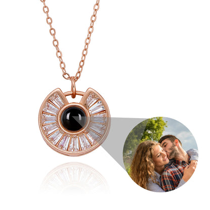 Custom Photo Necklace Flower Necklace Valentine&