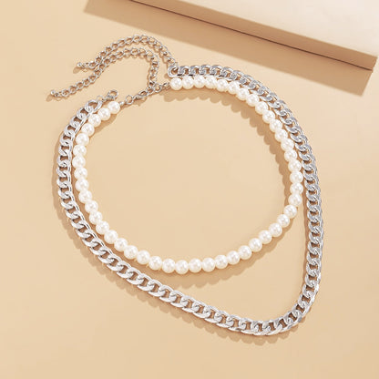 Trend Jewelry Wedding Big Pearl Necklace For Women Fashion White Imitation Pearl Choker