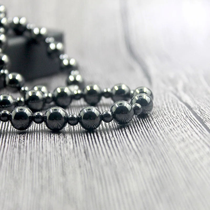 hematite necklace Round Beads Beaded Necklace