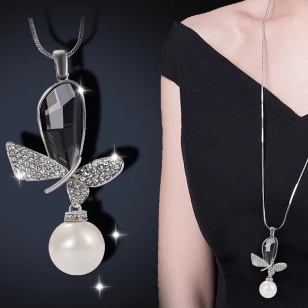 Long Necklaces&amp; Pendants for Women Collier Femme Geometric Fashion Crystal Jewelry