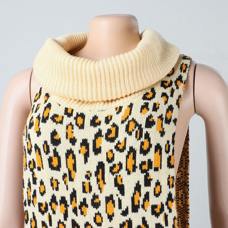Knitted Side Split Sweater Dress Sleeveless Spring Clothes for Women Y2k Outfits Long Maxi Dresses