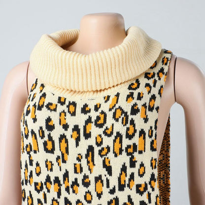 Knitted Side Split Sweater Dress Sleeveless Spring Clothes for Women Y2k Outfits Long Maxi Dresses