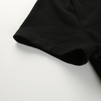 Summer Women Black Short T-Shirts Sexy Crop Tops Short Sleeve Bandage Tee Tops Female Shirts