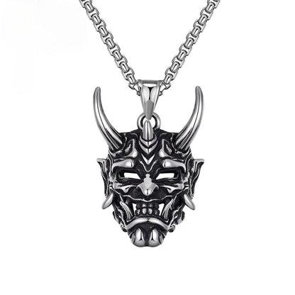 Punk Ghost Skull Mask Pendant Necklace Cool Men&