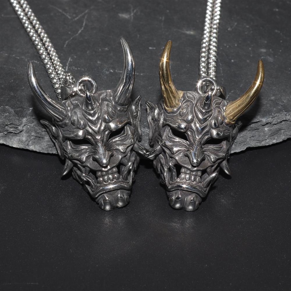 Punk Ghost Skull Mask Pendant Necklace Cool Men&