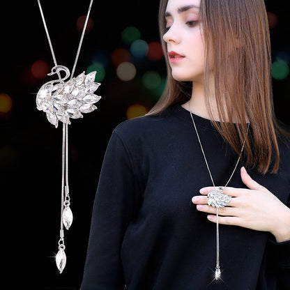 Long Necklaces&amp; Pendants for Women Collier Femme Geometric Fashion Crystal Jewelry