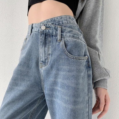 Jeans Women Wide Leg Pants Mom Femme High Waist Woman Trousers