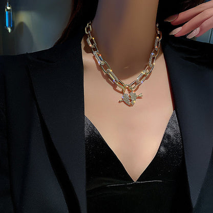 Metal Love Heart Cupid Pendants Female Clavicle Chain Light Luxury Niche Design Necklace