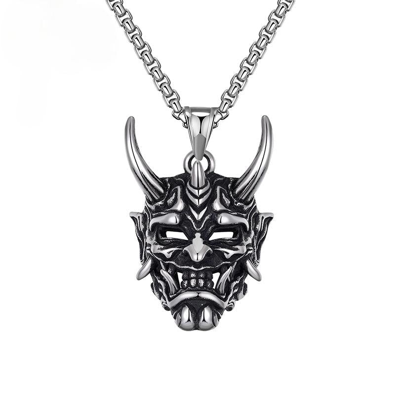 Punk Ghost Skull Mask Pendant Necklace Cool Men&
