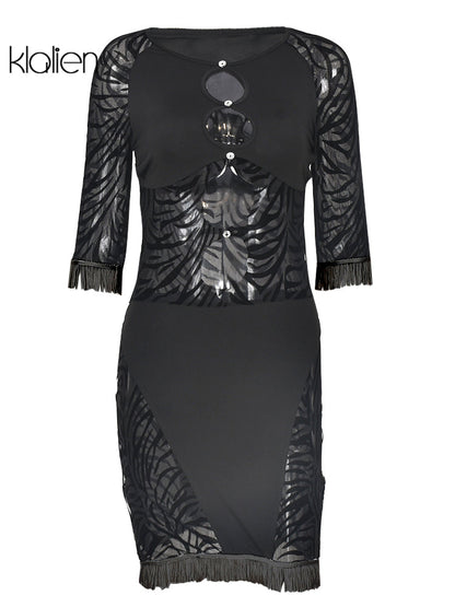 Cut Out Sexy Zebra Mesh Transparent Women&
