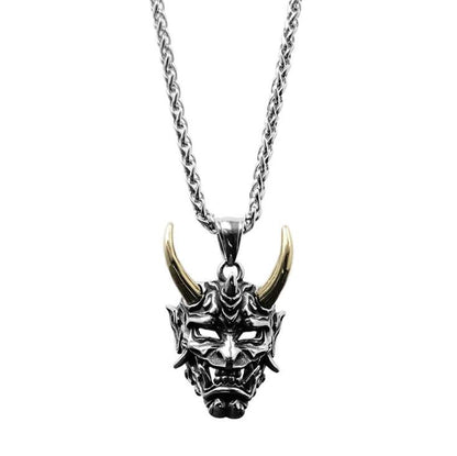 Punk Ghost Skull Mask Pendant Necklace Cool Men&