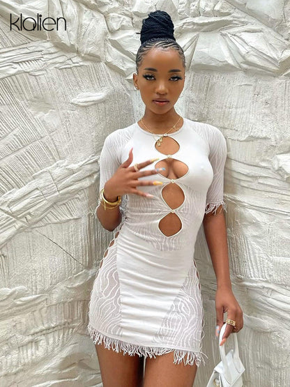 Cut Out Sexy Zebra Mesh Transparent Women&
