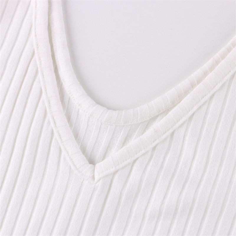 Sexy Bodycon Midi Woman Dress Knitted Long Sleeve V Neck Party Elegant Robe Women&
