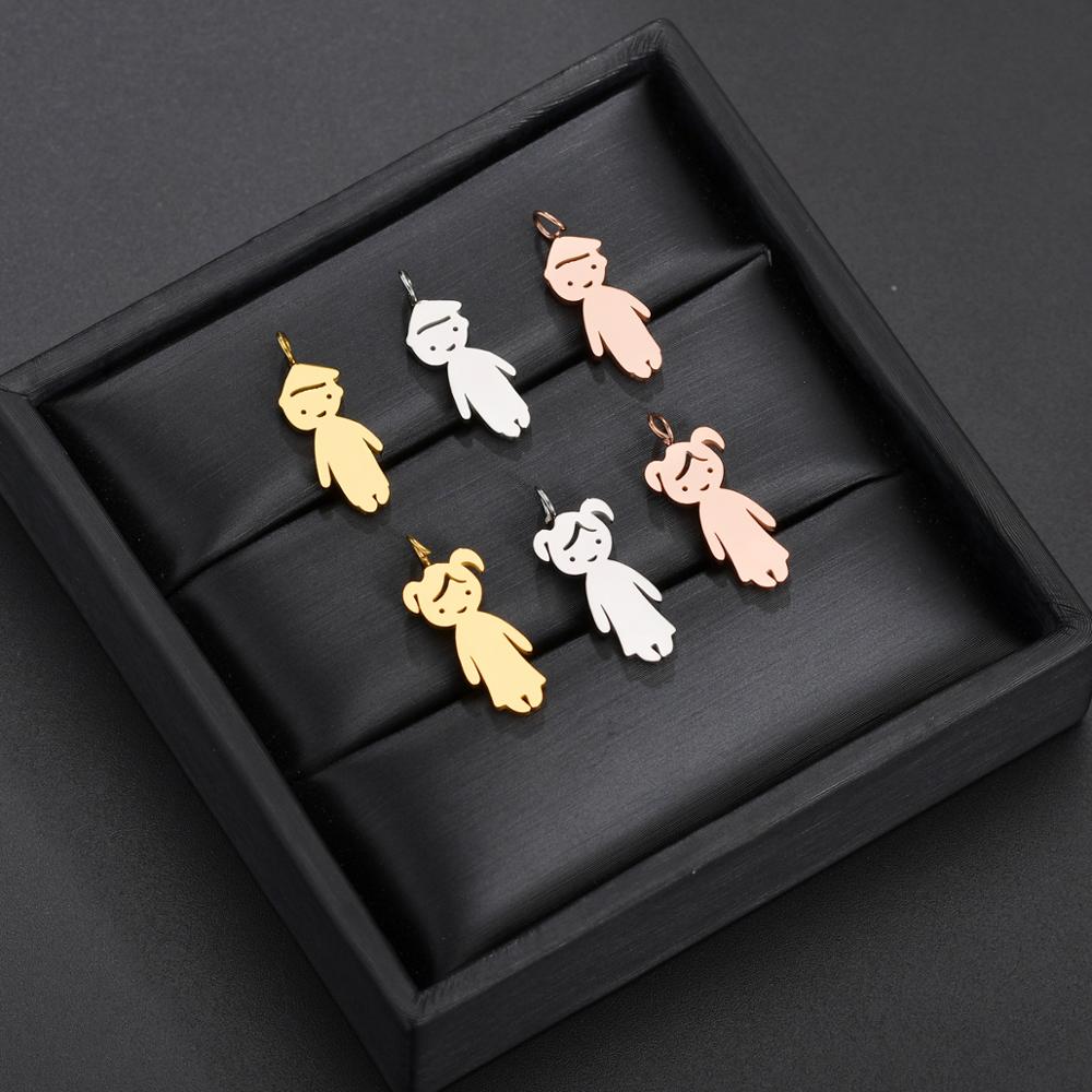 Personalized Boy Girl Kids Pendant Necklace Women Child Engraved Name Date Family Jewelry