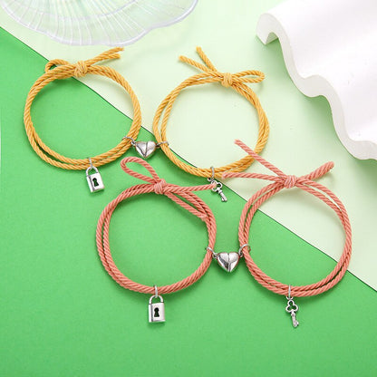 Magnet Paired Couple Bracelet For Lovers Distance Bracelet For Women Men