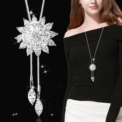 Long Necklaces&amp; Pendants for Women Collier Femme Geometric Fashion Crystal Jewelry