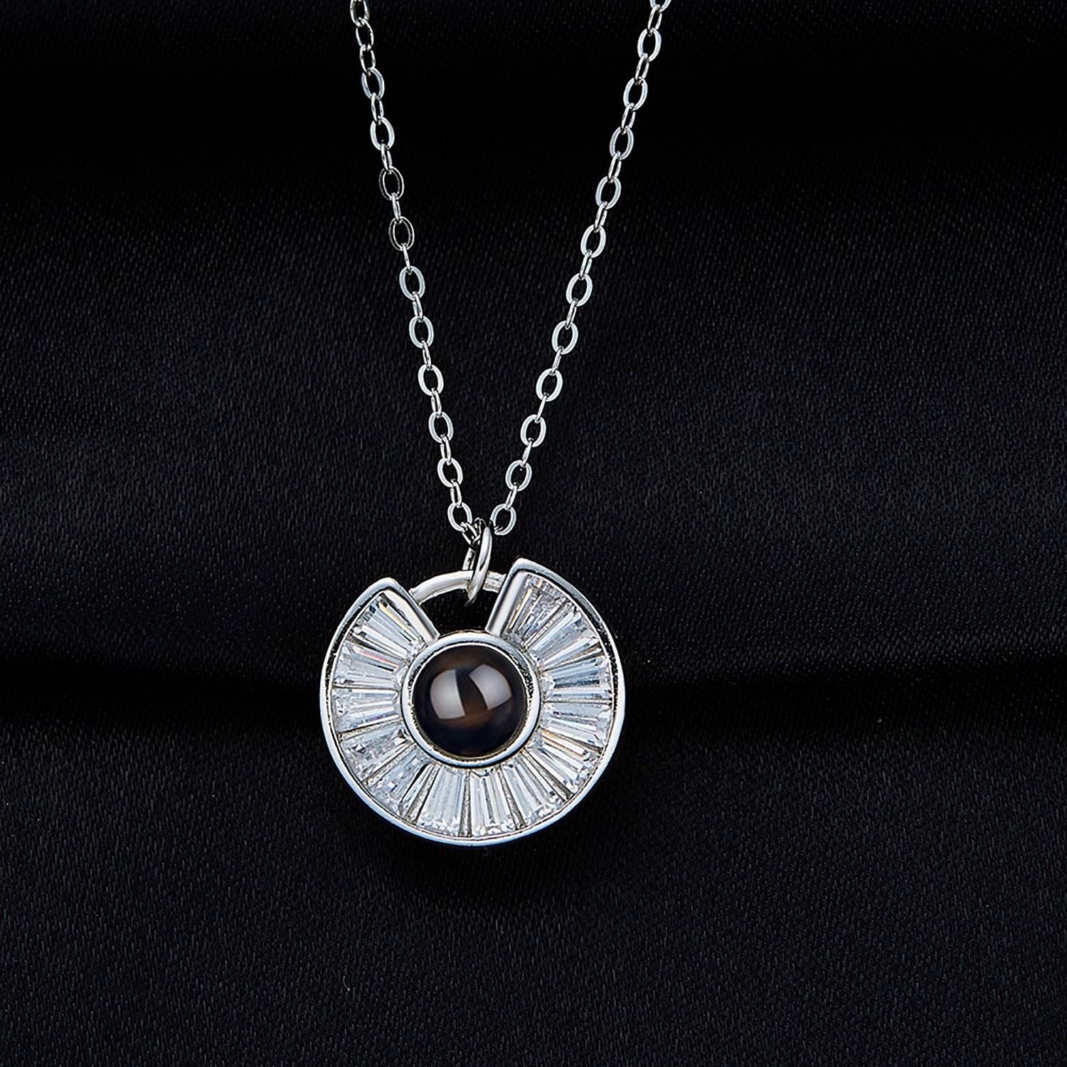 Custom Photo Necklace Flower Necklace Valentine&