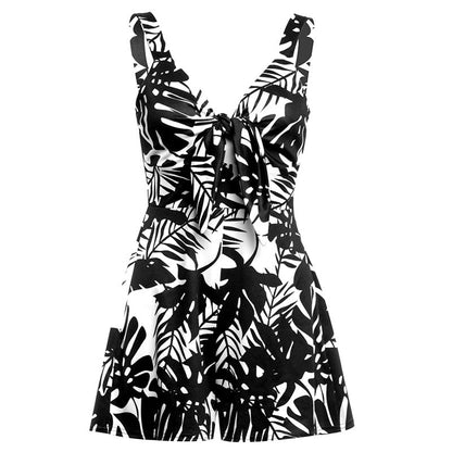 Female Sexy Playsuit print sexy V-neck short jumpsuit women loose casual beach romper