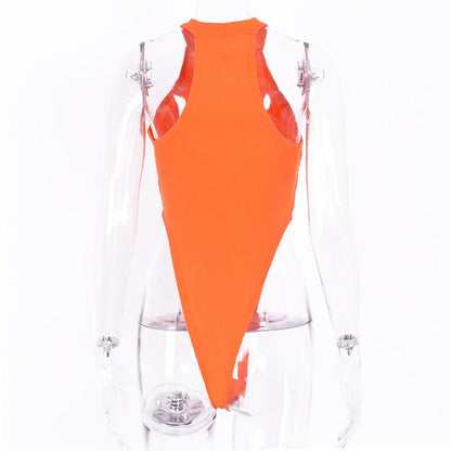 2022 Neon Green Red Orange Sexy Bodysuit Summer Clothes for Women Casual Streetwear Jumpsuits