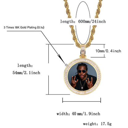 Custom Made Photo Medallions Necklace &amp; Pendant With Hip hop Jewelry