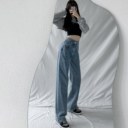 Jeans Women Wide Leg Pants Mom Femme High Waist Woman Trousers