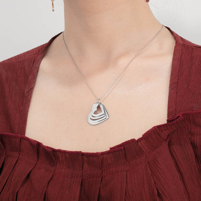 Personalized Family Necklace with 2-4 Names Heart Engraved Necklace