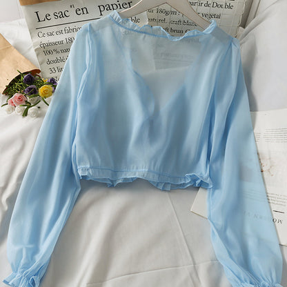 Thin Coat Casual Lace Bow Summer Sun Protection Female Cardigan Shirt Clothing Tops
