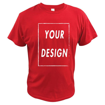 Custom T Shirt EU Size 100% Cotton Make Your Design Logo Text Men Women Print Original Design