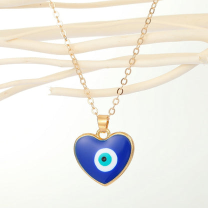 Turkish Evil Eye Pendant Choker Necklace Lucky Blue Evil Eyes Clavicle Chain Necklace