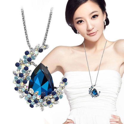Long Necklaces&amp; Pendants for Women Collier Femme Geometric Fashion Crystal Jewelry