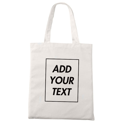 Custom Tote Bag Shopping Add Your Text Print Original Design Zipper Unisex Fashion Travel Canvas Bags
