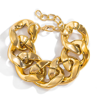 Hip Hop Thick Link Chain Bracelet Women&