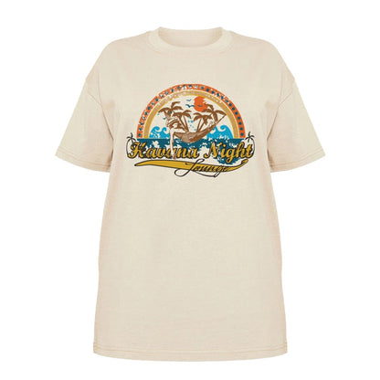 1pcs WHITE Tees Summer Casual Oversized Tee Best Surfing Santa Monica California Womens Retro Style