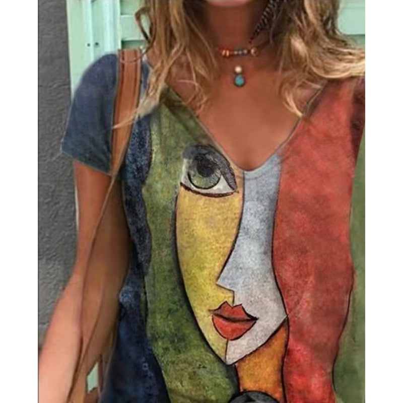 V Neck Tshirt Women&
