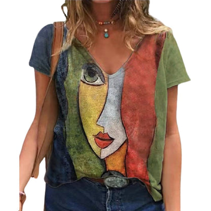 V Neck Tshirt Women&