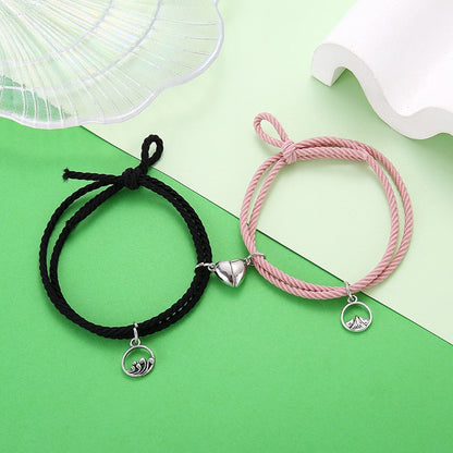 Magnet Paired Couple Bracelet For Lovers Distance Bracelet For Women Men
