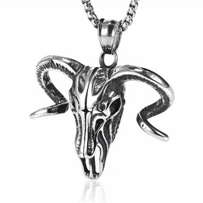 Punk Ghost Skull Mask Pendant Necklace Cool Men&