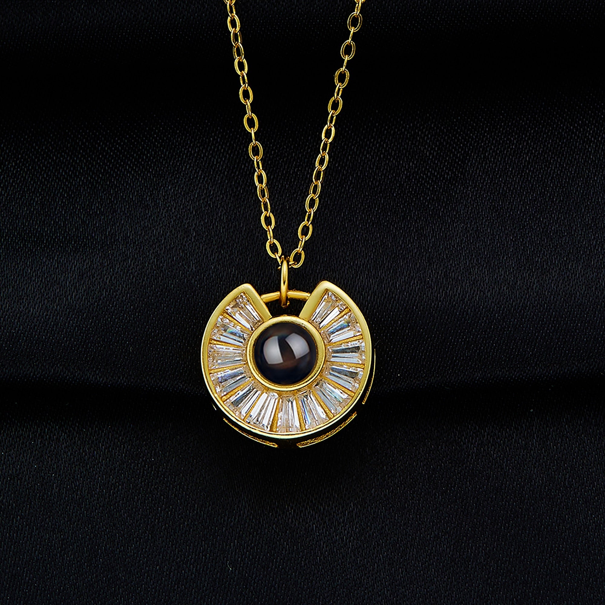 Custom Photo Necklace Flower Necklace Valentine&